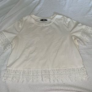 White Lace Crop Top